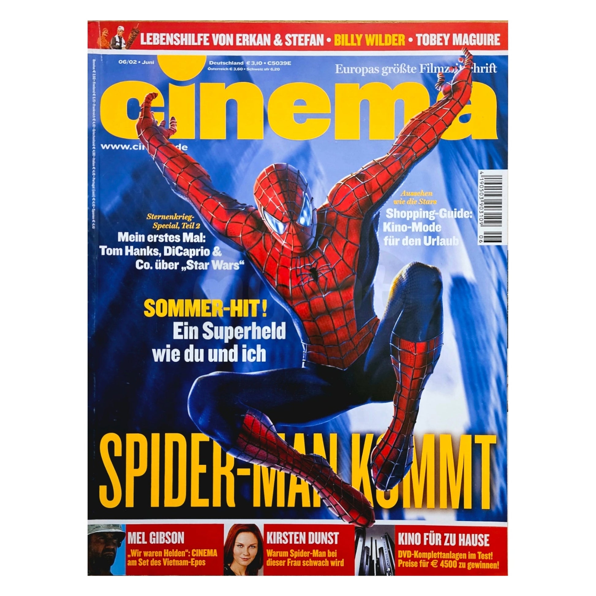 Cinema 06/02 Filmzeitschrift (Heft 289) Kinomagazin Spiderman 2002