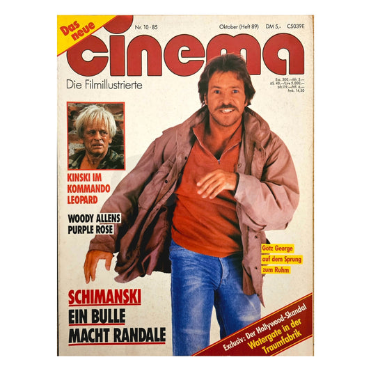 Cinema 10/85 Filmzeitschrift (Heft 89) Kinomagazin Schimanski 1985