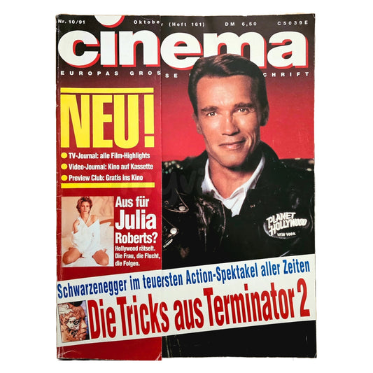 Cinema 10/91 Filmzeitschrift (Heft 161) Kinomagazin Arnold Schwarzenegger 1991