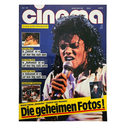 Cinema 1/89 Filmzeitschrift (Heft 128) Kinomagazin Michael Jackson 1989