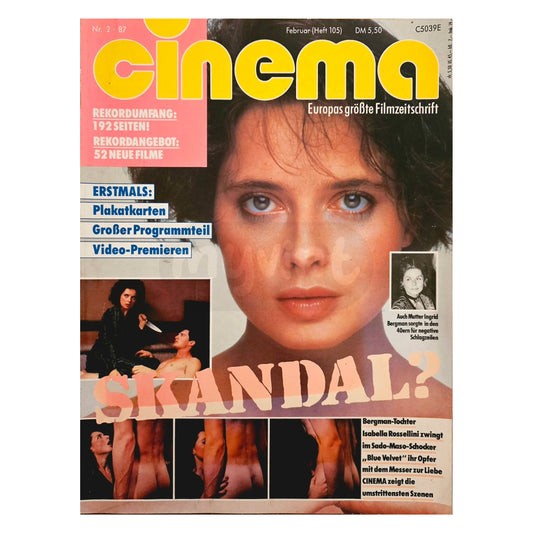 Cinema 2/87 Filmzeitschrift (Heft 105) Kinomagazin Blue Velvet 1987