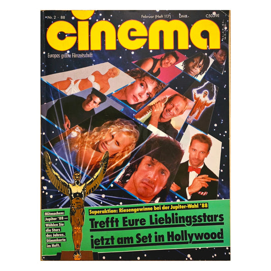 Cinema 2/88 Filmzeitschrift (Heft 117) Kinomagazin Am Set von Hollywood 1988