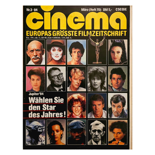 Cinema 3/84 Filmzeitschrift (Heft 70) Kinomagazin Der Star des Jahres 1984