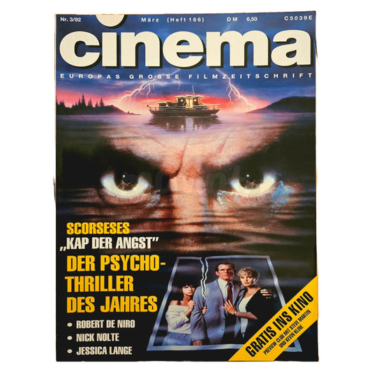 Cinema 3/92 Filmzeitschrift (Heft 166) Kinomagazin Kap der Angst 1992