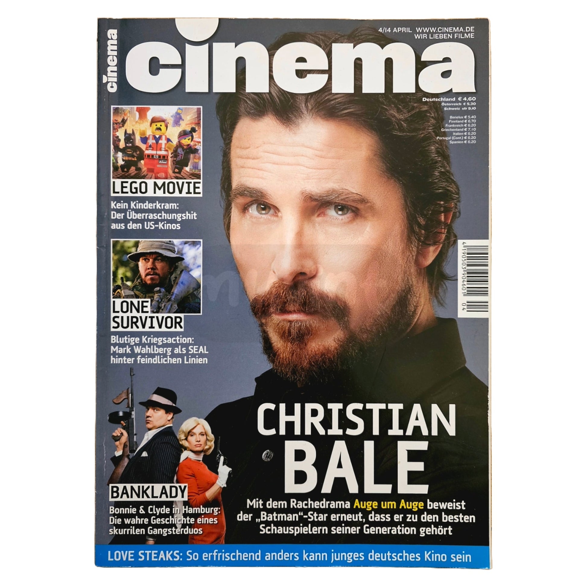 Cinema 4/14 Filmzeitschrift (Heft 431) Kinomagazin Christian Bale 2014