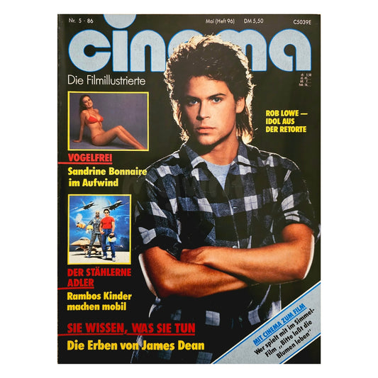 Cinema 5/86 Filmzeitschrift (Heft 96) Kinomagazin Bob Lowe 1986