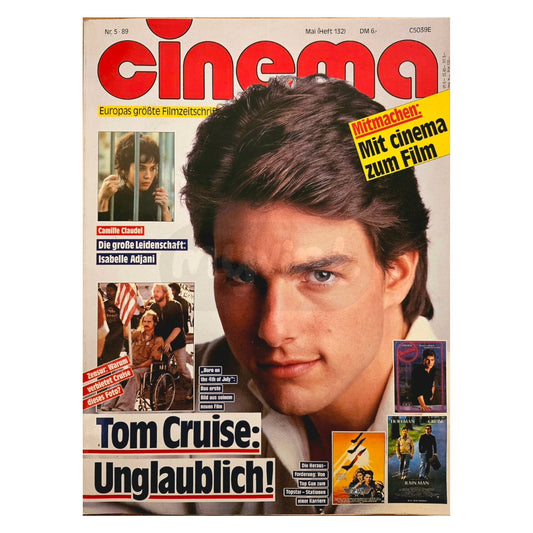 Cinema 4/89 Filmzeitschrift (Heft 131) Kinomagazin Dustin Hoffman Tom Cruise 1989