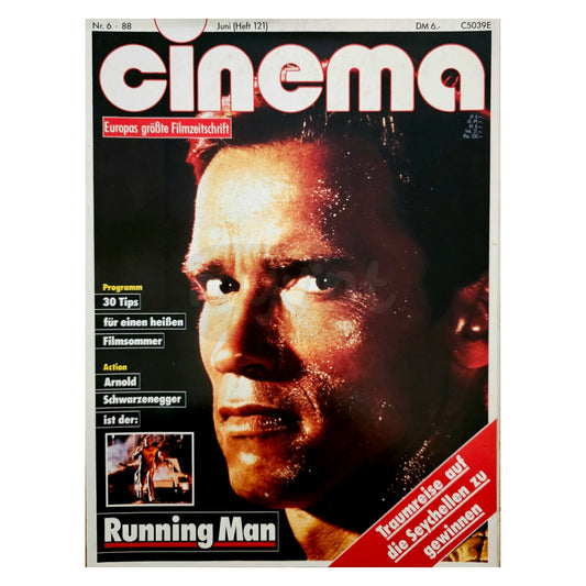 Cinema 6/88 Filmzeitschrift (Heft 121) Kinomagazin Arnold Schwarzenegger Running Man 1988