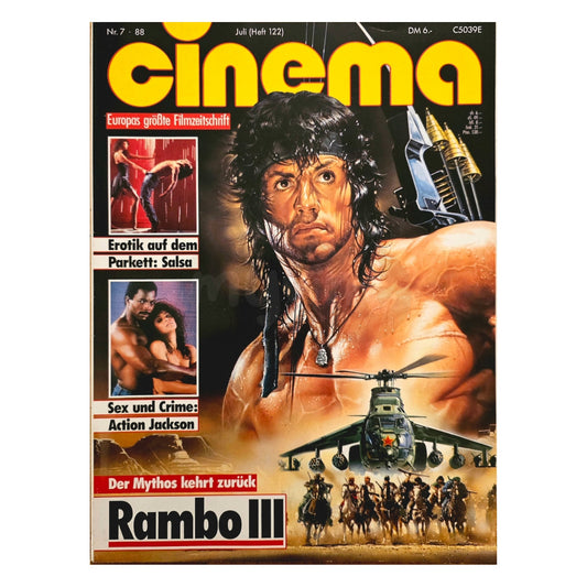 Cinema 7/88 Filmzeitschrift (Heft 122) Kinomagazin Sylvester Stallone Rambo 1988