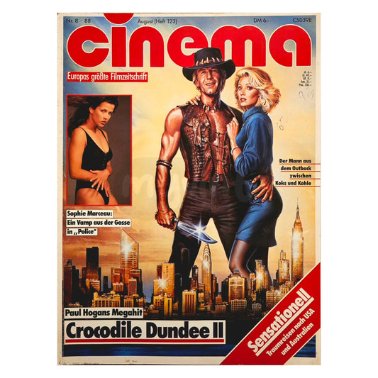 Cinema 8/88 Filmzeitschrift (Heft 123) Kinomagazin Crocodile Dundee 1988