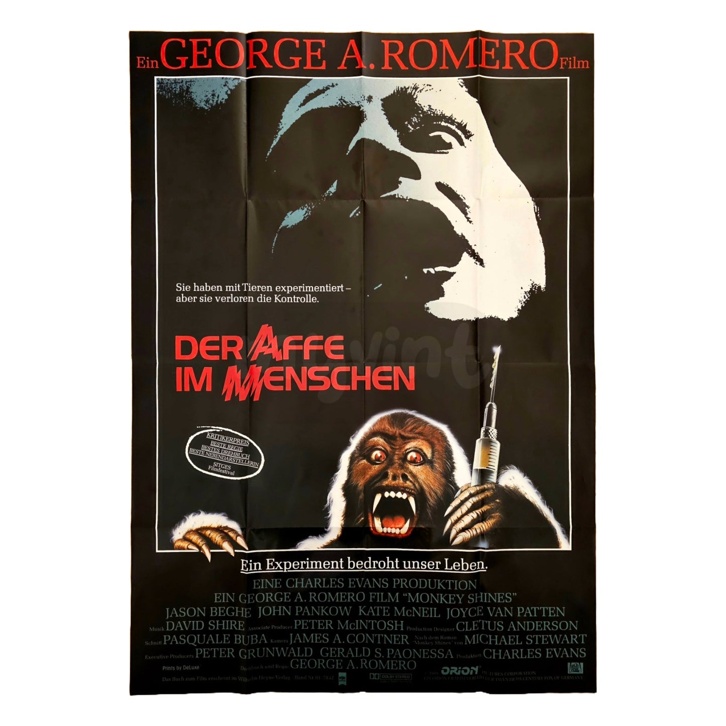 Der Affe im Mensch 1988 Original Filmplakat A0 (Deutsch)