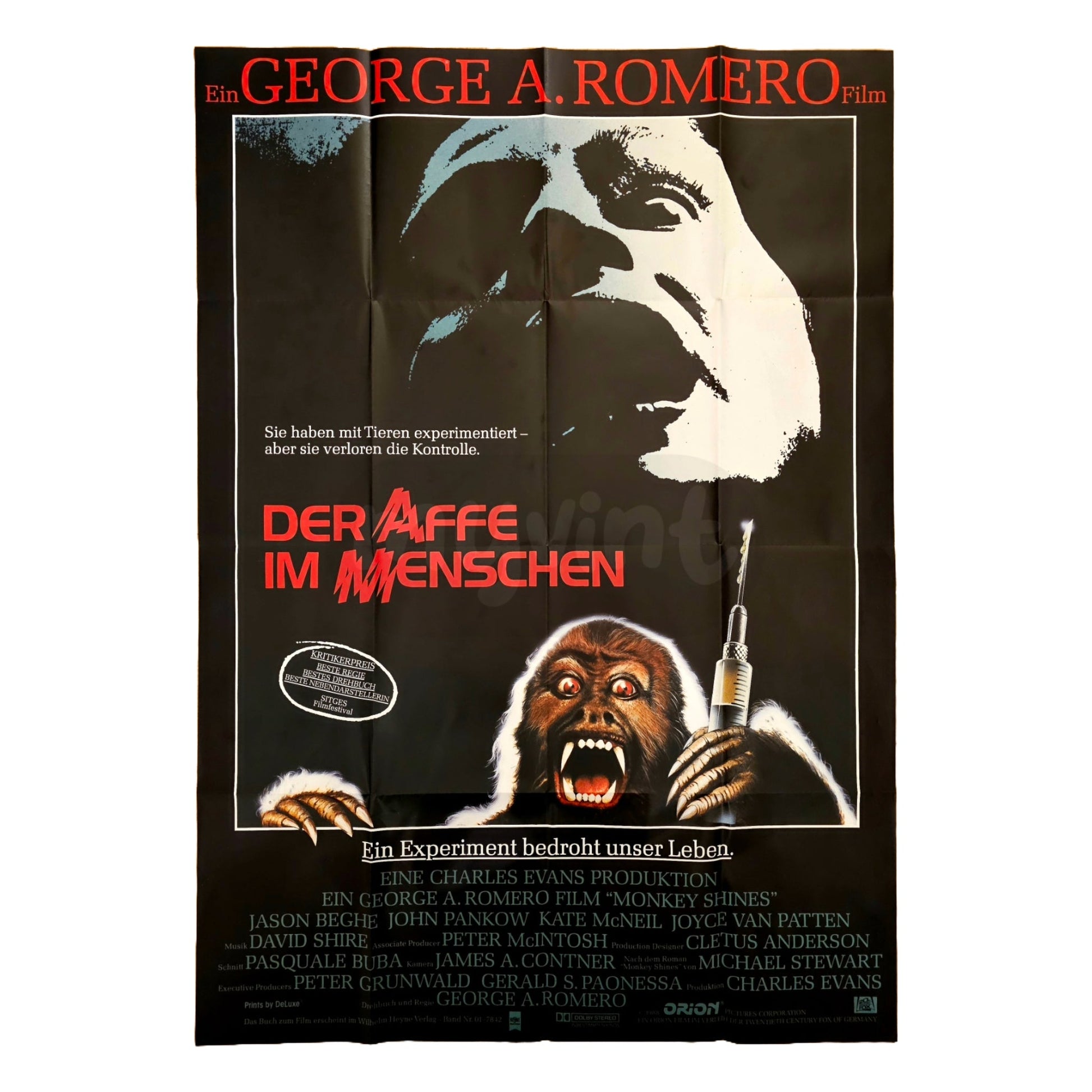 Der Affe im Mensch 1988 Original Filmplakat A0 (Deutsch)