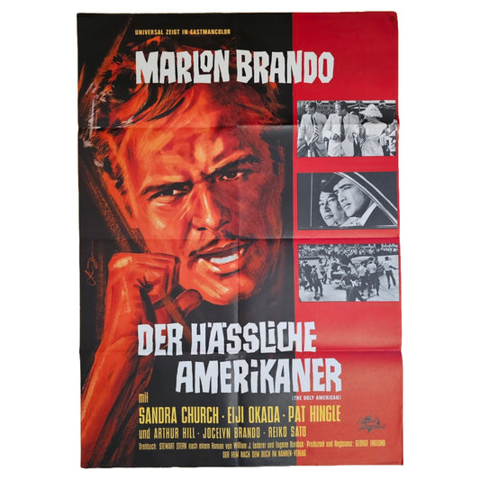Der Hässliche Amerikaner 1963 Marlon Brando Original Filmplakat (Deutsch)