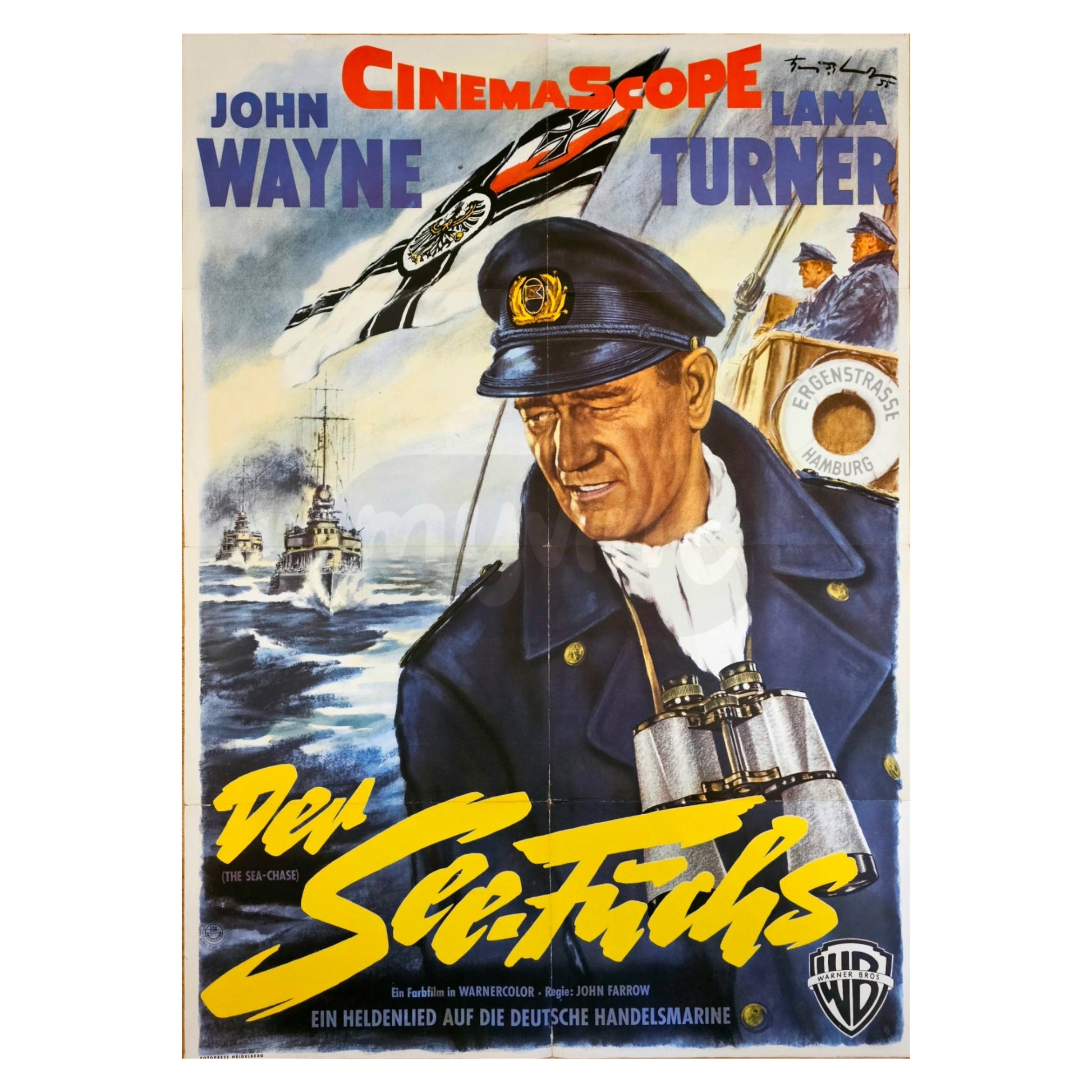Der Seefuchs 1955 John Wayne Original Filmplakat A1 (Deutsch)