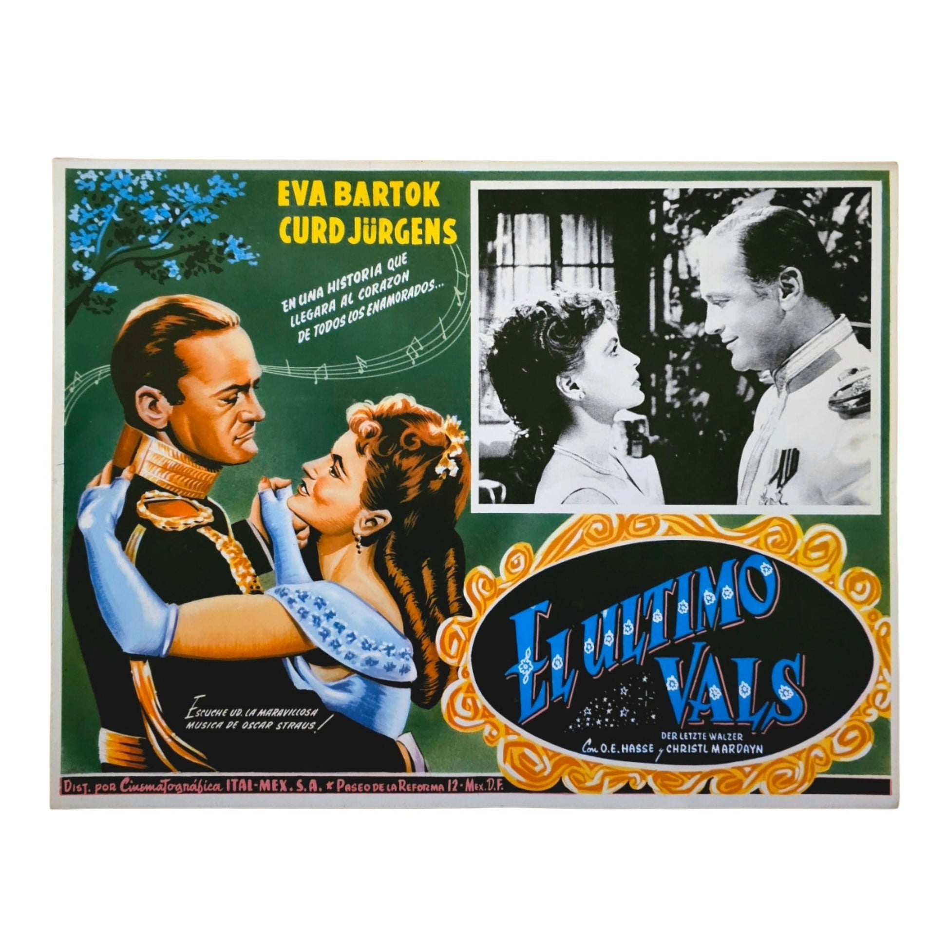 Der letzte Walzer 1953 El ultimo Vals Eva Bartok Original Filmplakat Lobbycard (Spanisch)