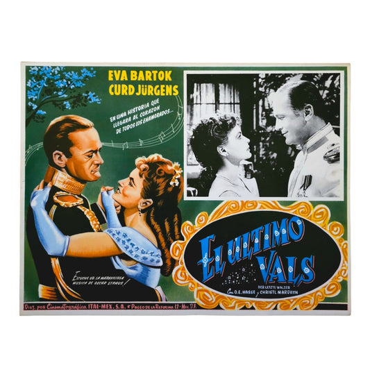 Der letzte Walzer 1953 El ultimo Vals Eva Bartok Original Filmplakat Lobbycard (Spanisch)