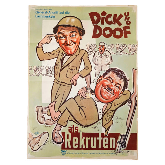 Dick Und Doof Als Rekruten 1932 Original Filmplakat A1 1960 (Deutsch)