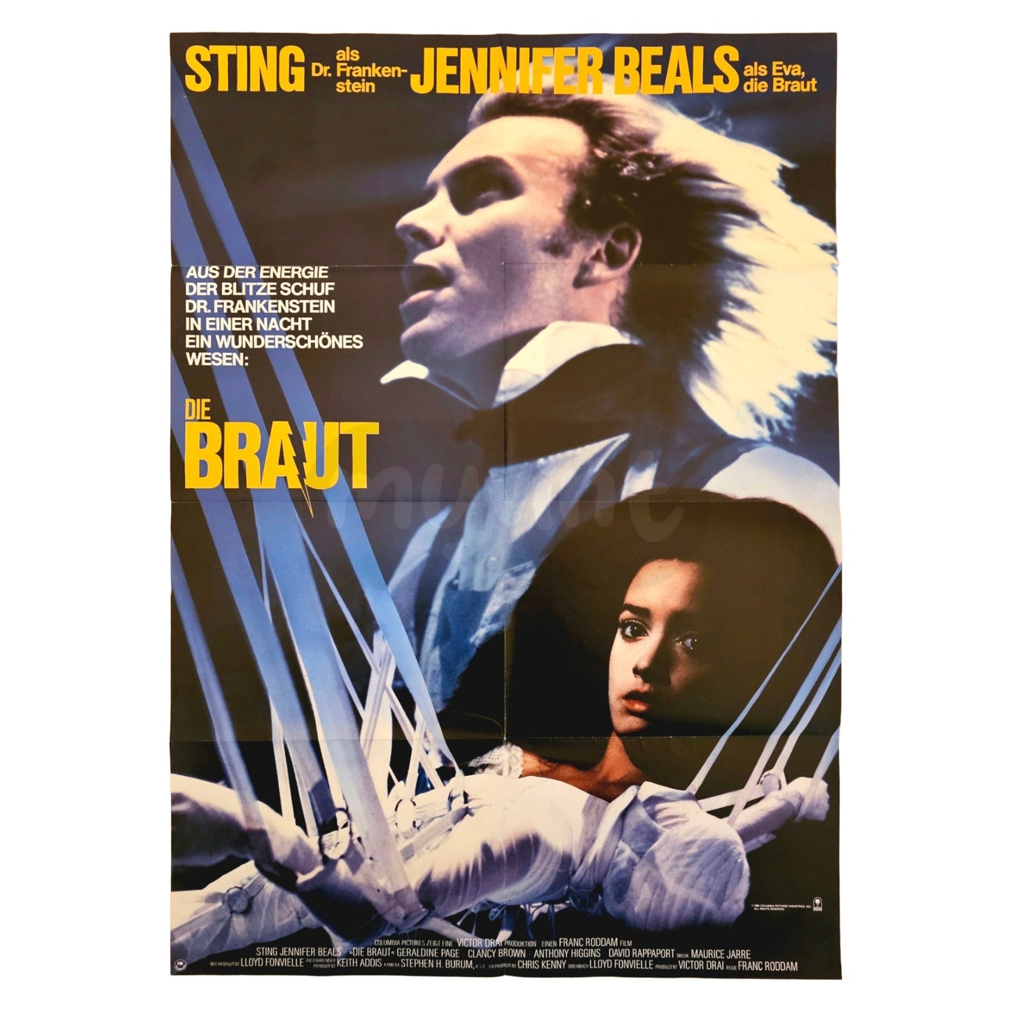 Die Braut 1985 Sting Jennifer Beals Original Filmplakat A1 (Deutsch)