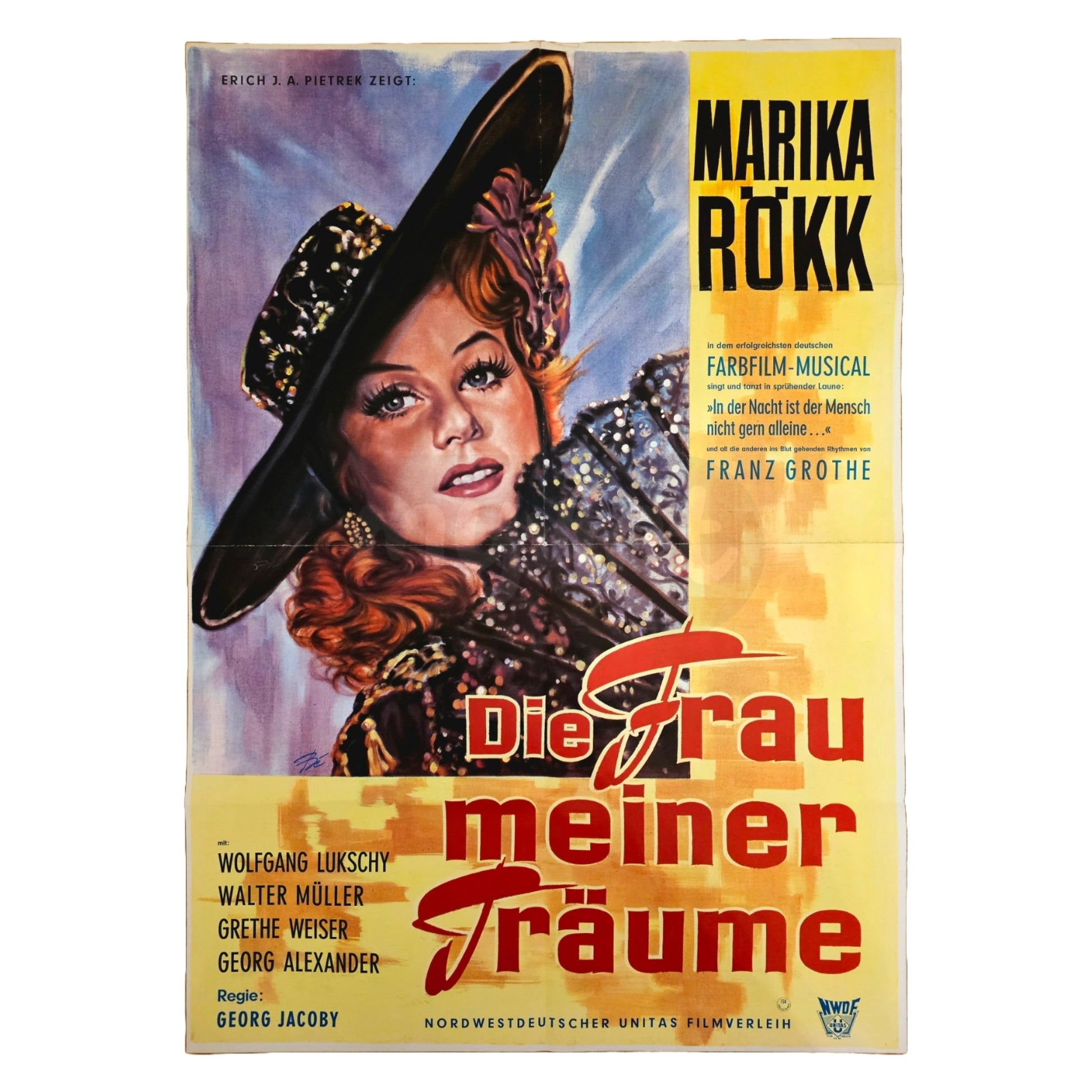 Die Frau meiner Träume 1944 Marika Rökk Original Filmplakat A1 (Deutsch)