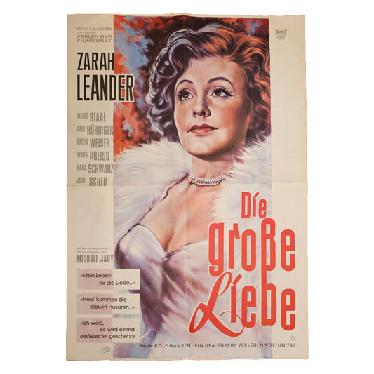 Die Große Liebe 1942 Zarah Leander Original Filmplakat (Deutsch)