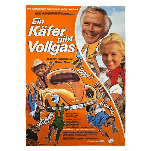 Ein Käfer gibt Vollgas 1972 Joachim Fuchsberger Original Filmplakat A1 (Deutsch)