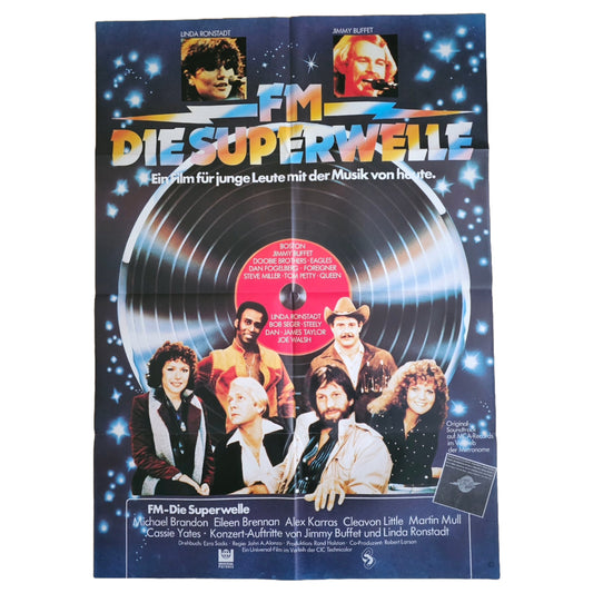 FM Die Superwelle 1978 Linda Ronstadt Jimmy Buffet Original Filmplakat (Deutsch)