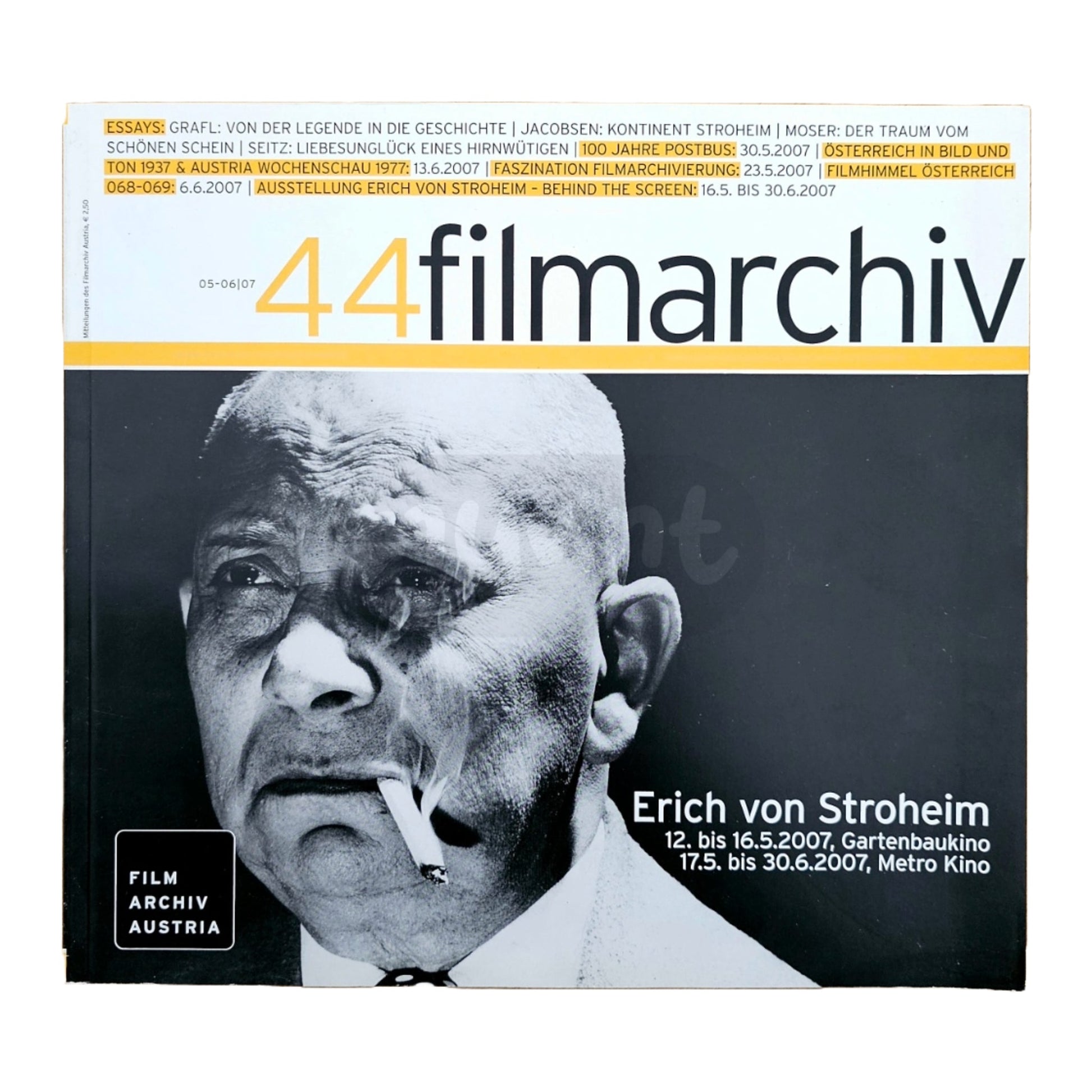 Filmarchiv Austria 44 Filmzeitschrift (5-6/07) Erich von Stroheim 2007