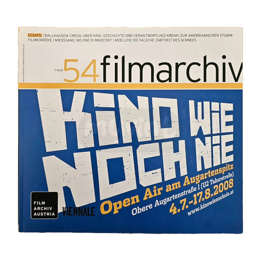 Filmarchiv Austria 54 Filmzeitschrift (7-8/08) Kino wie noch nie Viennale 2008