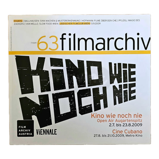 Filmarchiv Austria 63 Filmzeitschrift (7-10/09) Kino wie noch nie Viennale 2009