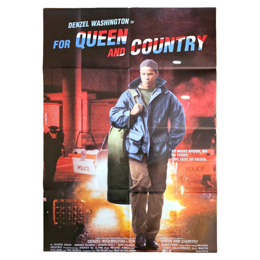 For Queen and Country 1988 Denzel Washington Filmplakat (Deutsch)