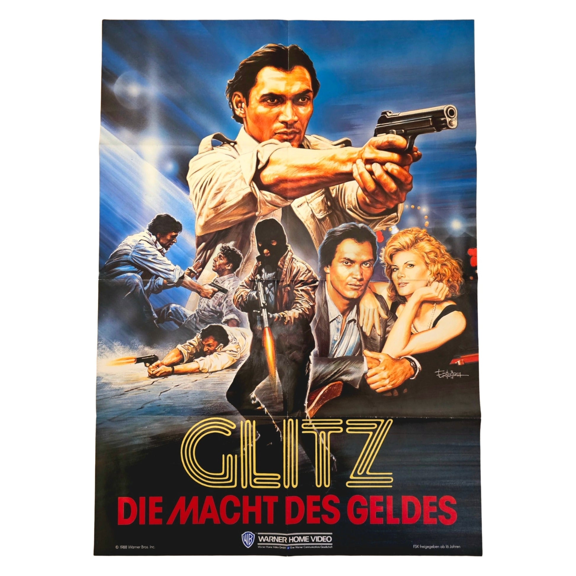 Glitz 1988 Die Macht des Geldes Original Videothekenplakat Videoposter A1 (Deutsch)