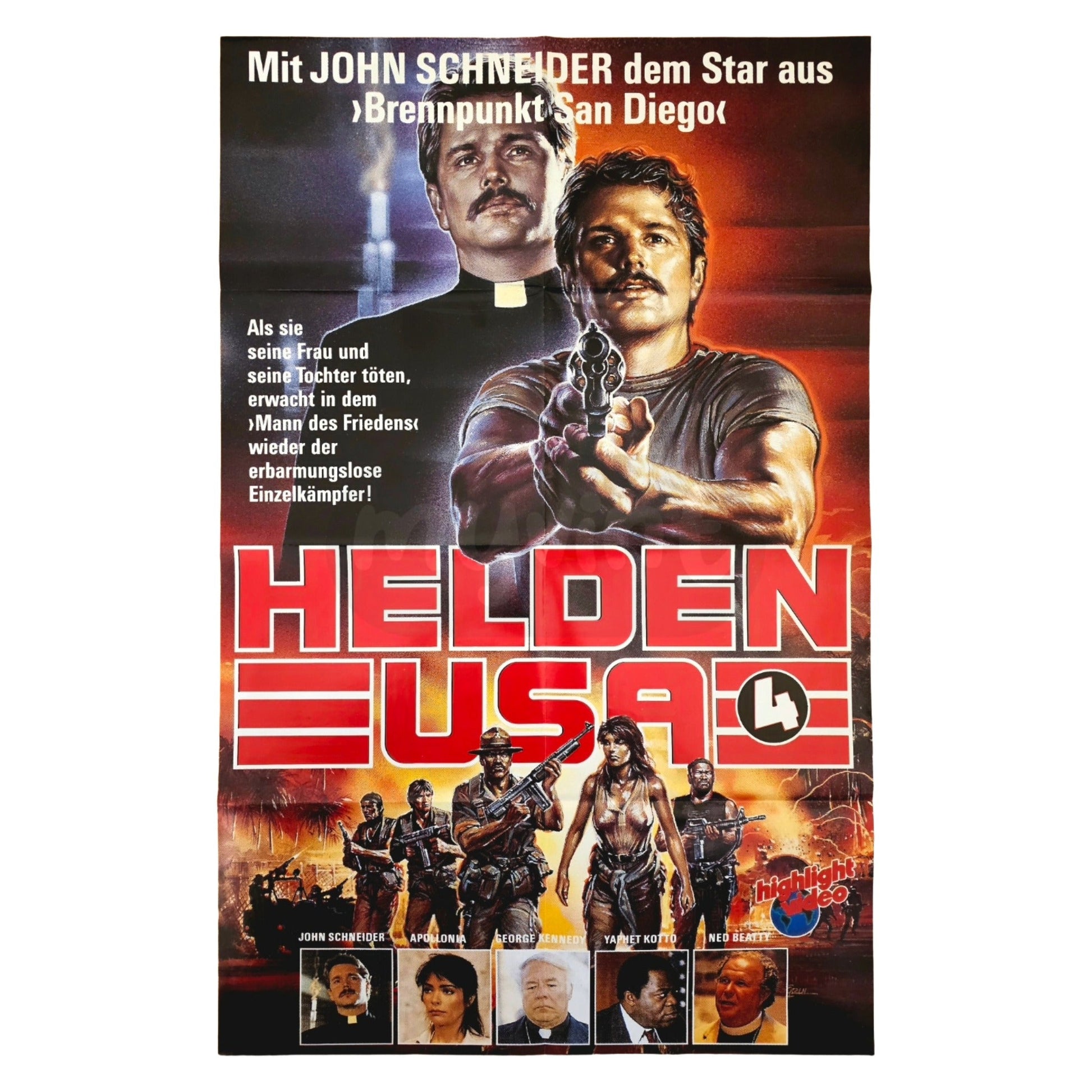 Helden USA 4 zurück im Libanon 1989 Original Videothekenplakat Videoposter A1 (Deutsch)