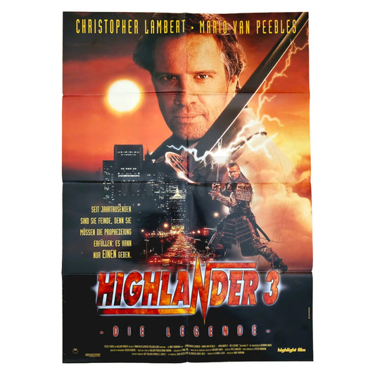 Highlander 3 1994 Christopher Lambert Original Filmplakat A1 (Deutsch)