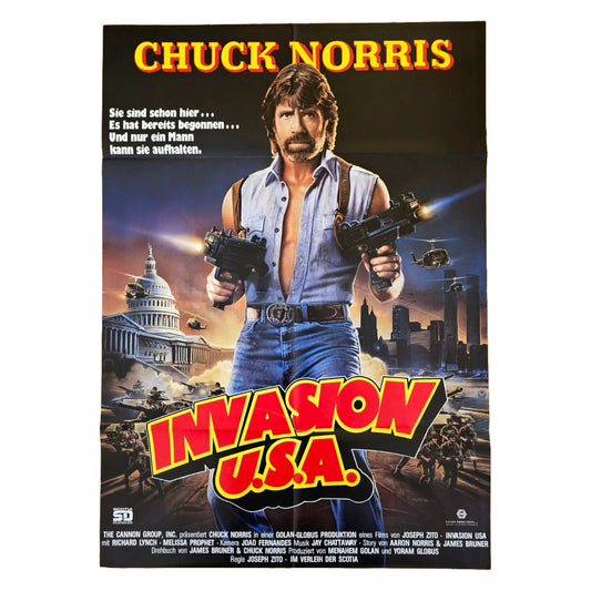 Invasion USA 1985 Chuck Norris Original Filmplakat A1 (Deutsch)