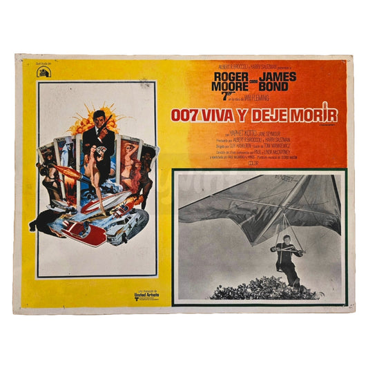 James Bond 007 Leben und sterben lassen 1973 Roger Moore Original Lobby Card (Spanisch)