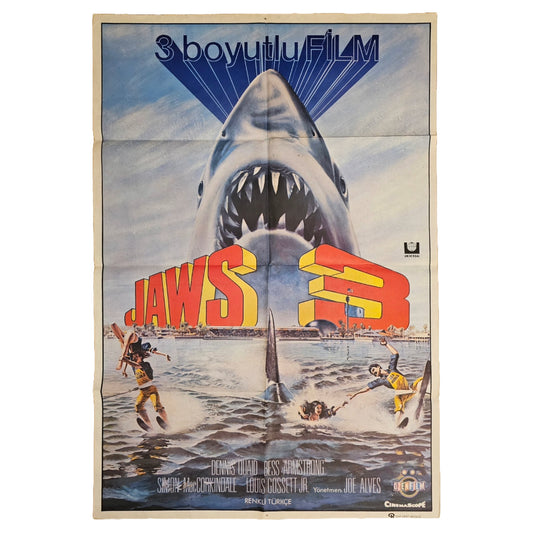 Jaws 3 1983 Original Filmplakat (Türkisch)