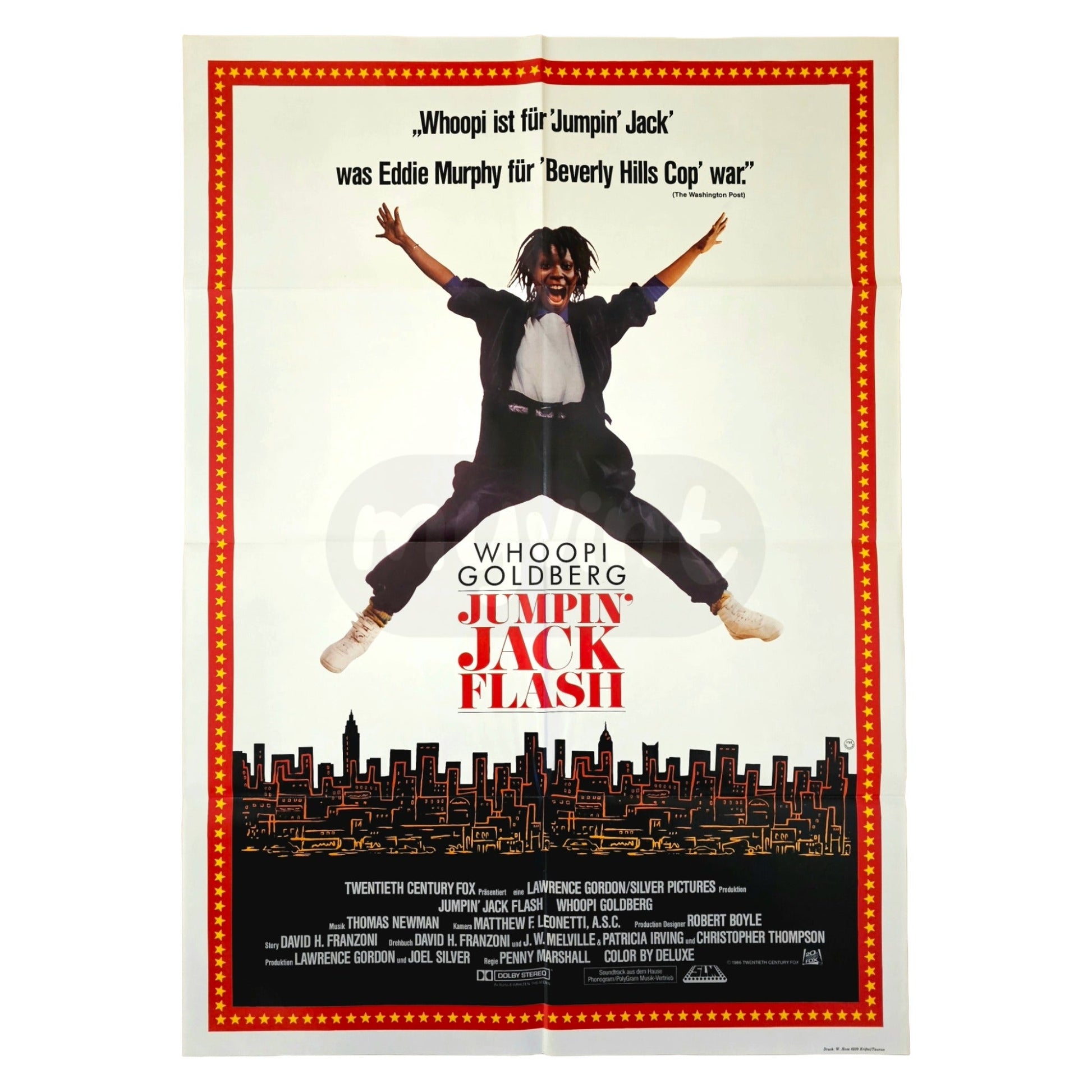 Jumpin Jack Flash 1986 Whoopi Goldberg Original Filmplakat A1 (Deutsch)
