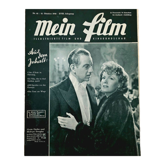 Mein Film 42 (1948) Filmzeitschrift Greta Garbo Melvyn Douglas