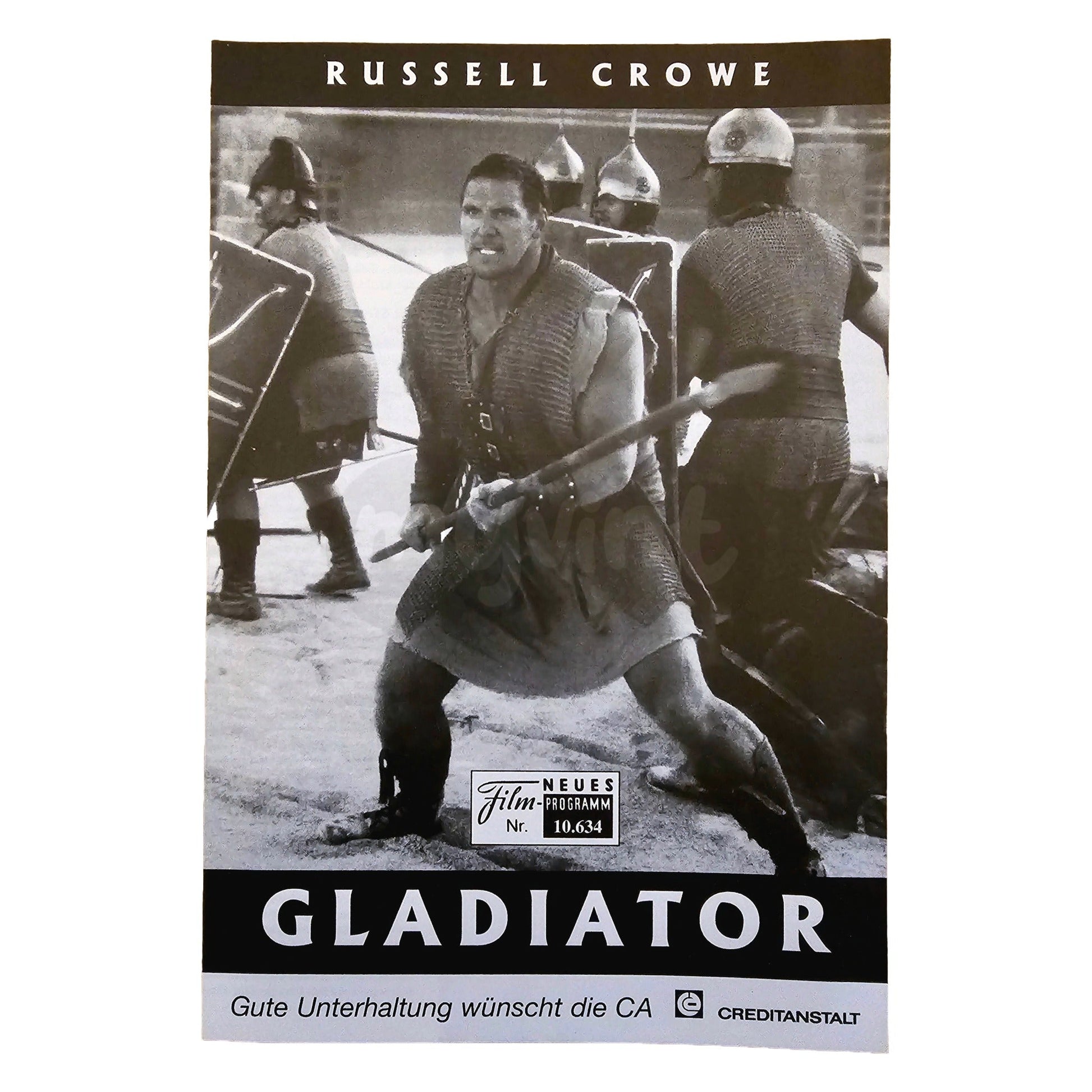 Neues Filmprogramm NFP 10634 Gladiator Russel Crowe 2000