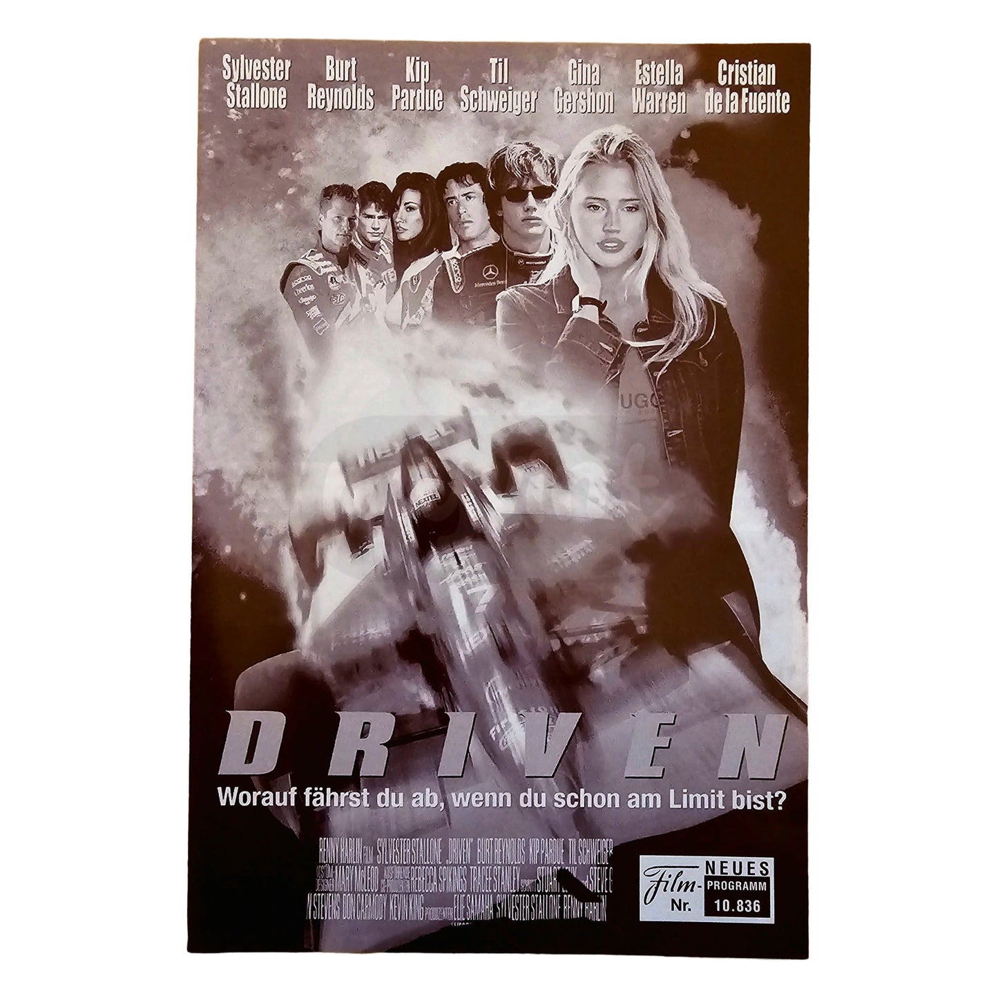 Neues Filmprogramm NFP 10836 Driven Sylvester Stallone Burt Reynolds 2001