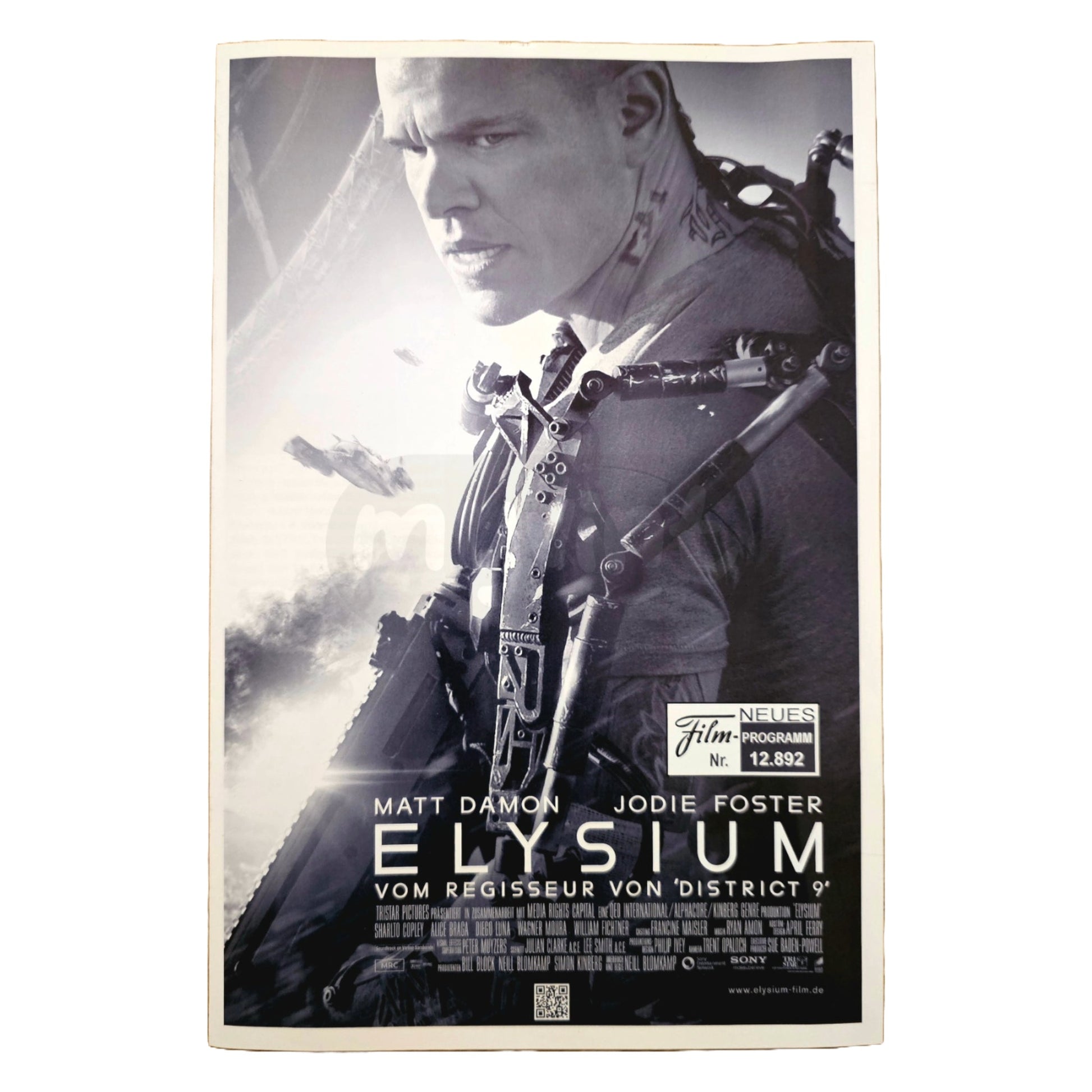 Neues Filmprogramm NFP 12892 Elysium Matt Damon Jodie Foster 2013