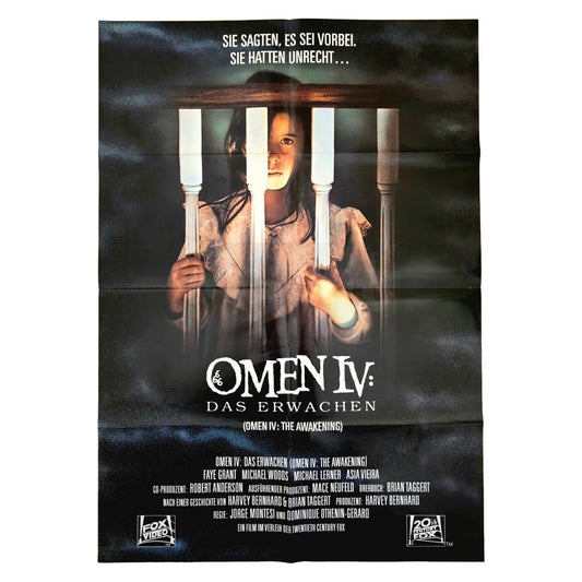 Omen 4 Das Erwachen 1991 Original Videothekenplakat Videoposter A1 (Deutsch)