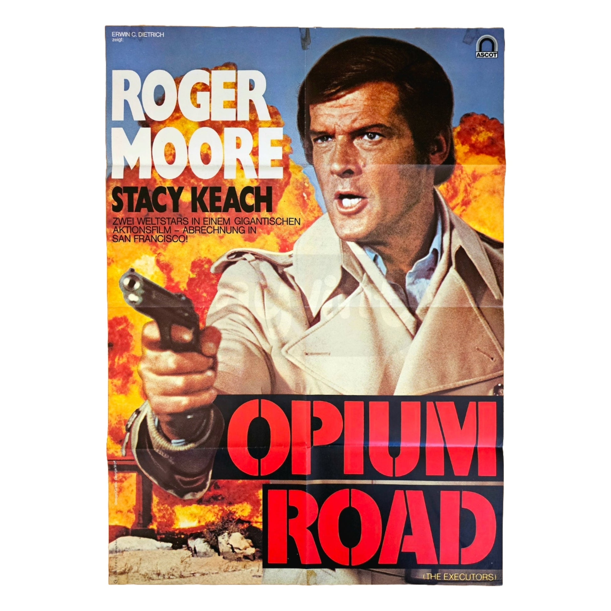 Opium Road Abrechnung in San Franzisko 1976 Roger Moore Original Filmplakat A1 (Deutsch)