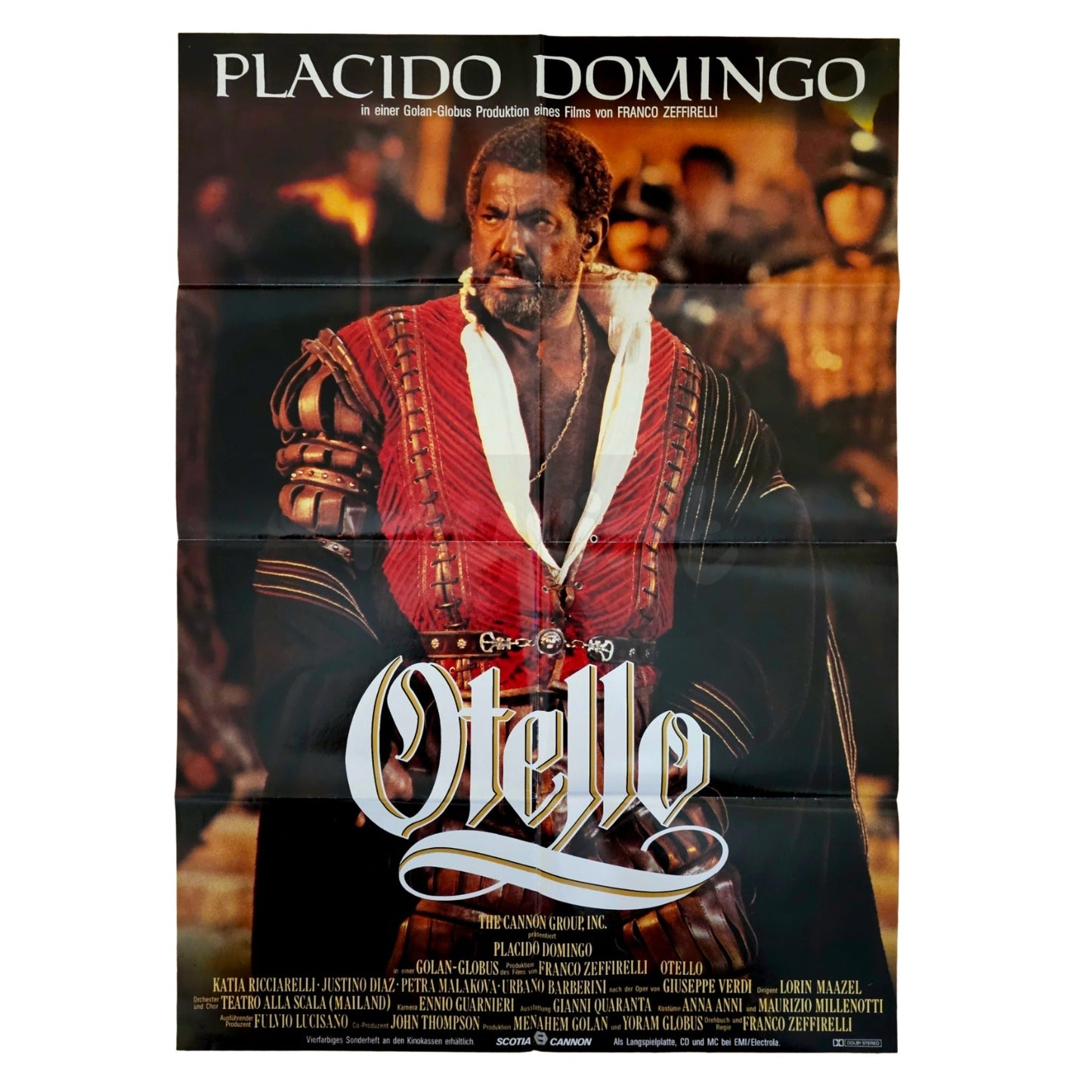 Otello 1986 Placido Domingo Original Filmplakat A1 (Deutsch)