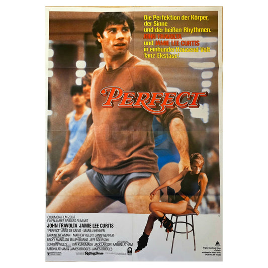 Perfect 1985 John Travolta Jamie Lee Curtis Original Filmplakat A1 (Deutsch)