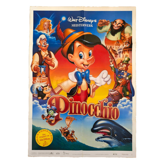 Pinocchio 90er Walt Disney Original Filmplakat A1 (Deutsch)