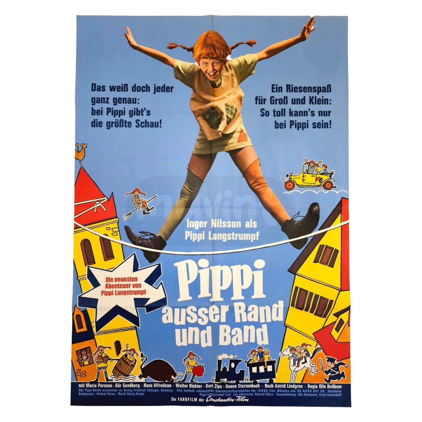 Pippi außer Rand und Band 1970 Pippi Langstrumpf Original Filmplakat A1 (Deutsch)