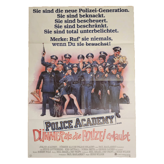 Police Academy 1 1984 Steve Guttenberg Original Filmplakat A1 (Deutsch)