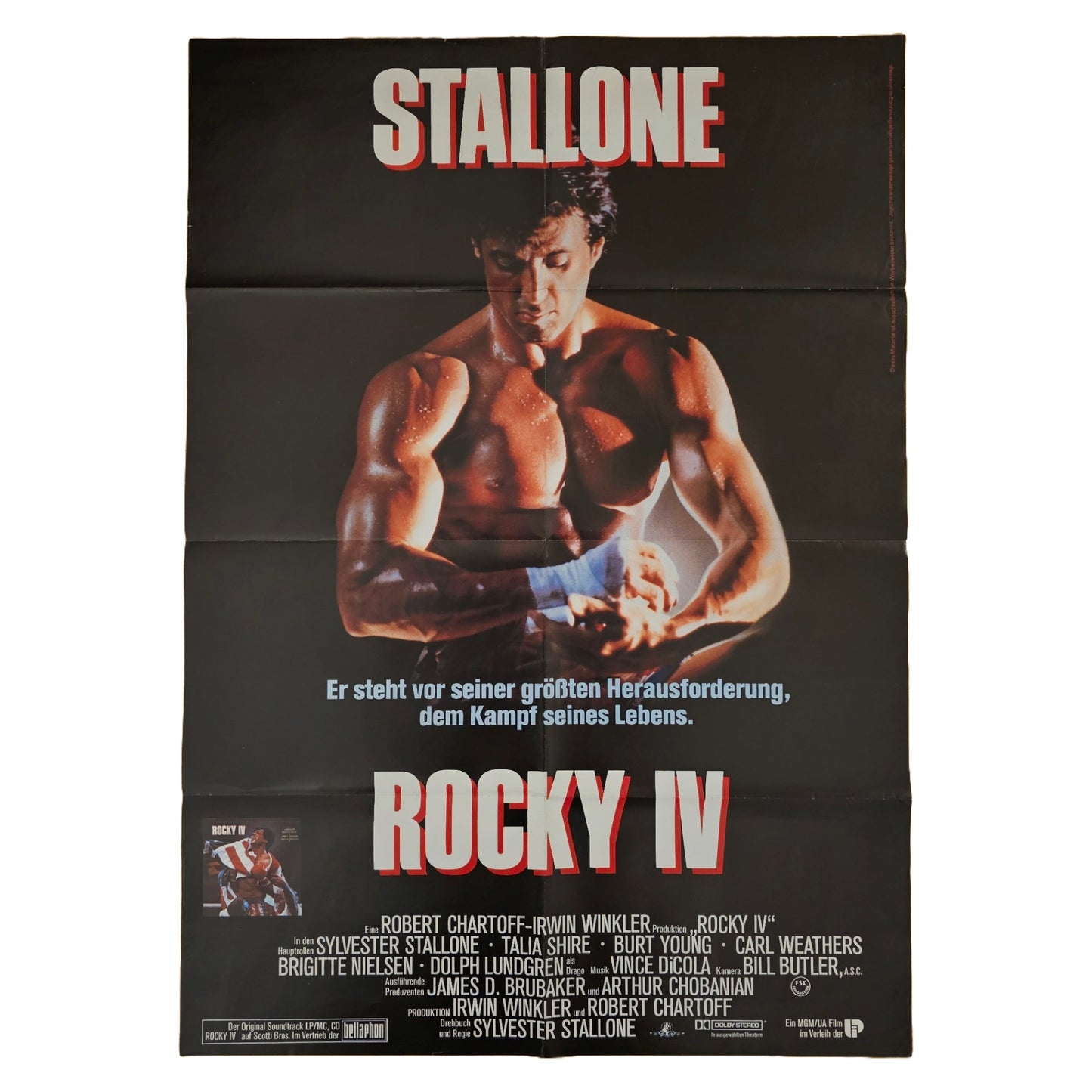 Rocky 4 1985 Sylvester Stallone Original Filmplakat (Deutsch)