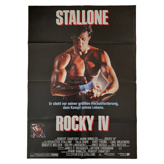 Rocky 4 1985 Sylvester Stallone Original Filmplakat (Deutsch)